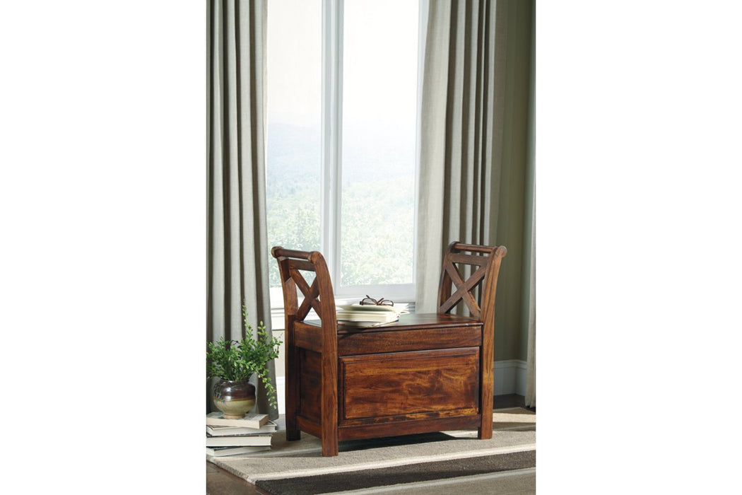 Abbonto Warm Brown Accent Bench - T800-112 - Gate Furniture