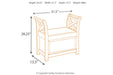 Abbonto Warm Brown Accent Bench - T800-112 - Gate Furniture
