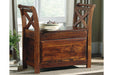 Abbonto Warm Brown Accent Bench - T800-112 - Gate Furniture