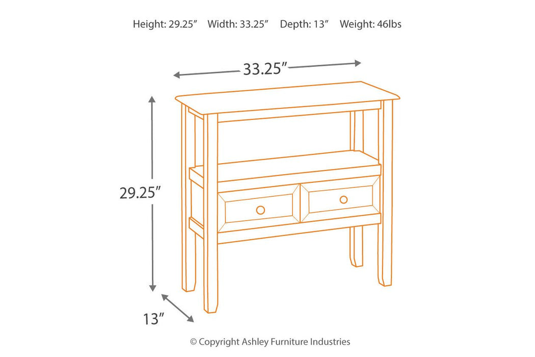 Abbonto Warm Brown Accent Table - T800-124 - Gate Furniture