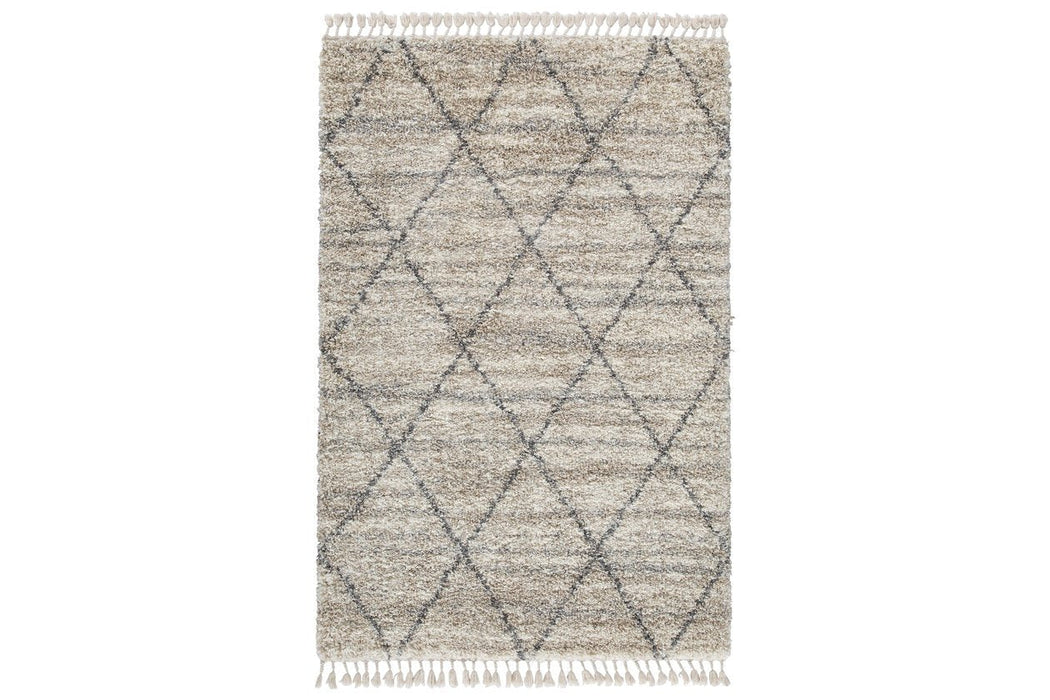 Abdalah Beige/Gray 5' x 7' Rug - R404622 - Gate Furniture