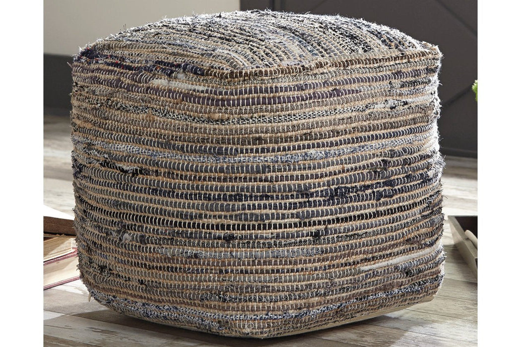 Absalom Denim Pouf - A1000550 - Gate Furniture