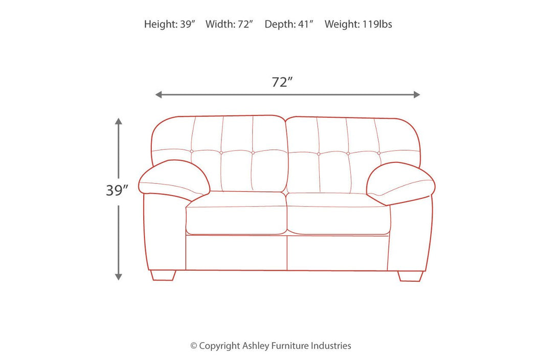 Accrington Granite Loveseat - 7050935 - Gate Furniture