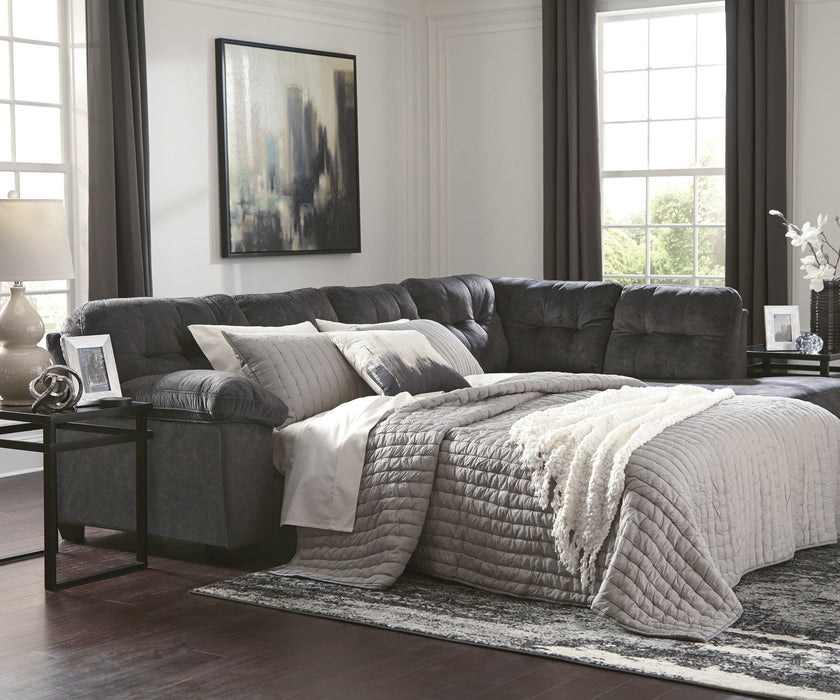 Accrington Granite RAF Queen Sleeper Sectional - Gate Furniture