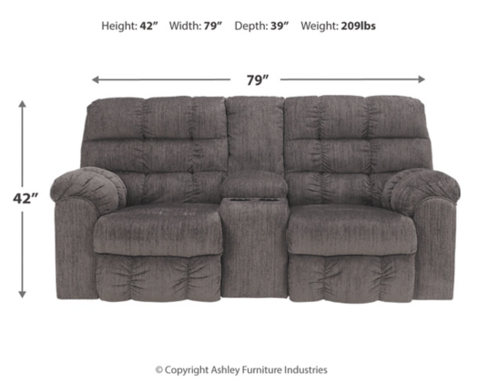 Acieona Slate Reclining Living Room Set - Gate Furniture