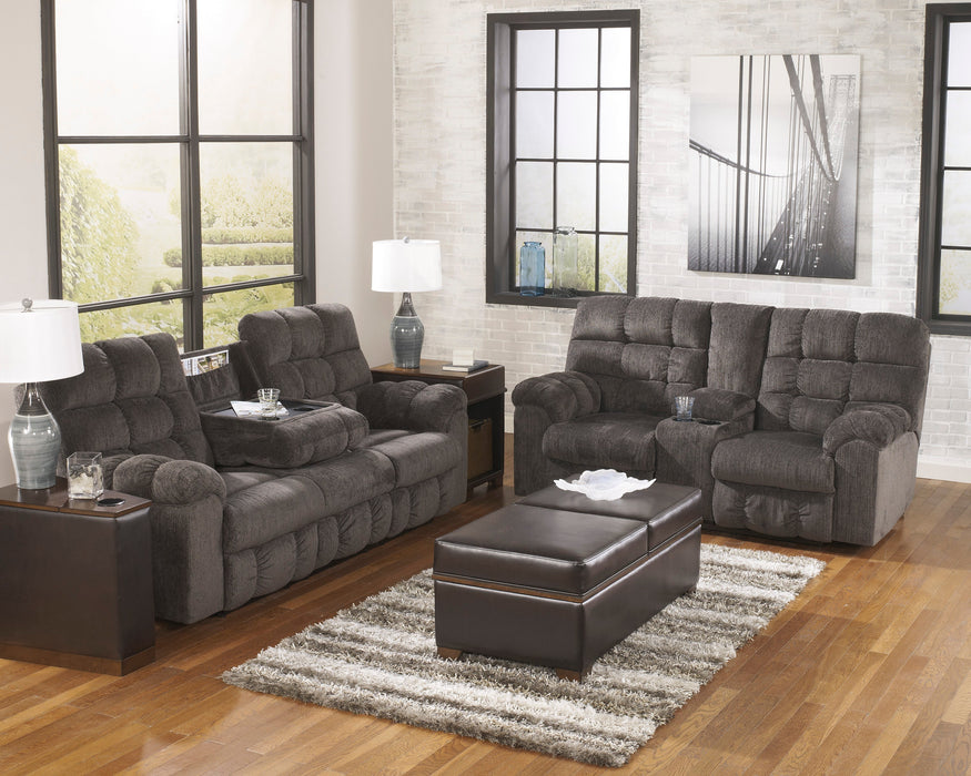 Acieona Slate Reclining Living Room Set - Gate Furniture