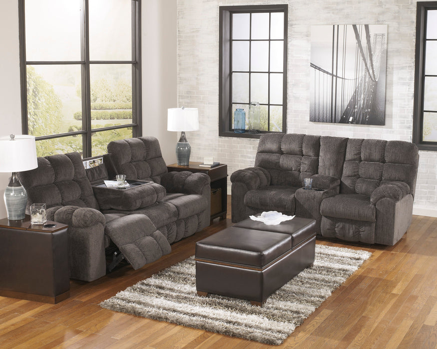 Acieona Slate Reclining Living Room Set - Gate Furniture