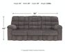 Acieona Slate Reclining Living Room Set - Gate Furniture