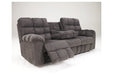 Acieona Slate Reclining Sofa with Drop Down Table - 5830089 - Gate Furniture