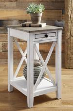 Adalane White/Gray Accent Table - A4000374 - Gate Furniture