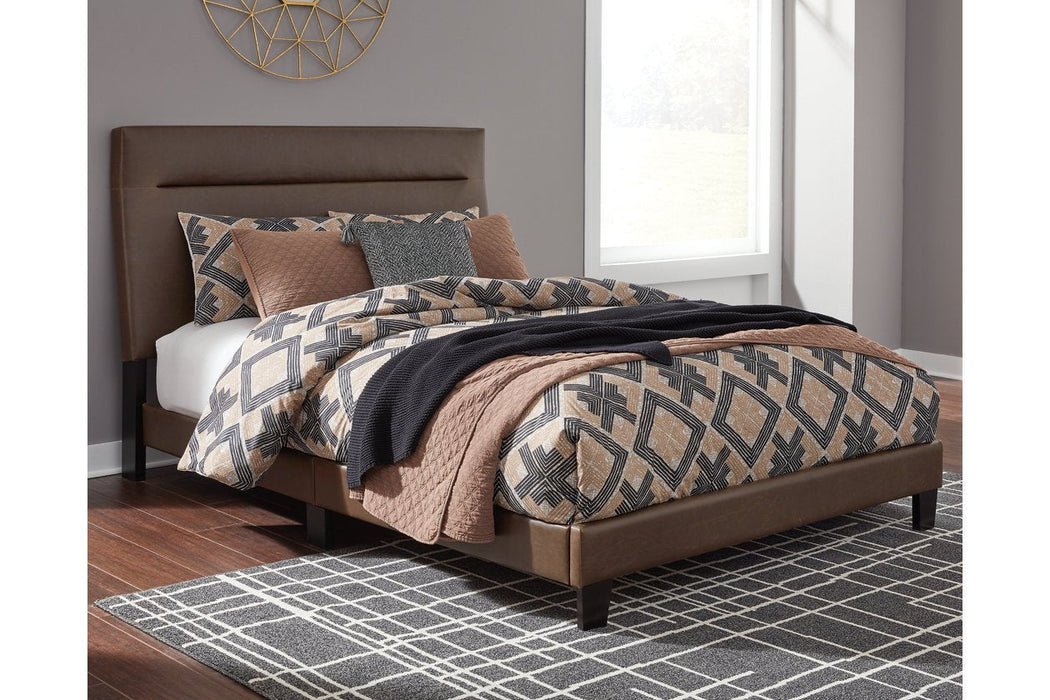 Adelloni Brown Queen Upholstered Bed - B080-481 - Gate Furniture