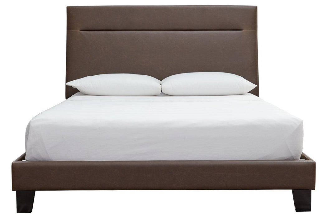Adelloni Brown Queen Upholstered Bed - B080-481 - Gate Furniture