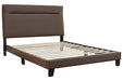 Adelloni Brown Queen Upholstered Bed - B080-481 - Gate Furniture