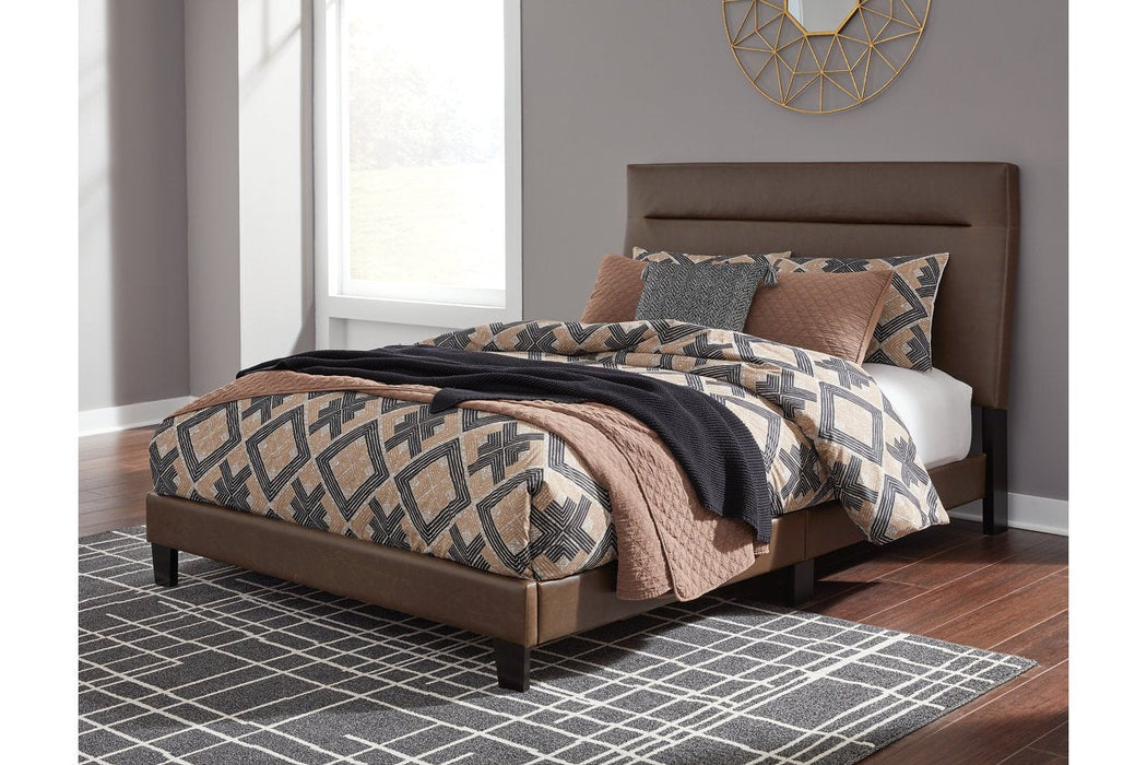 Adelloni Brown Queen Upholstered Bed - B080-481 - Gate Furniture
