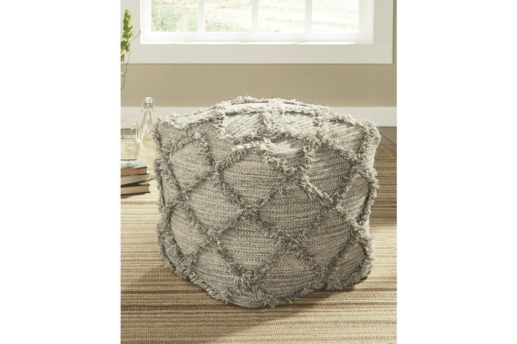 Adelphie Gray Pouf - A1000388 - Gate Furniture