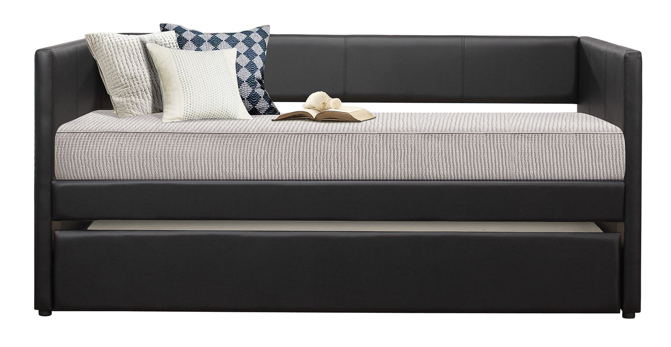 Adra Black Twin Daybed with Trundle - 4949BK - Gate Furniture