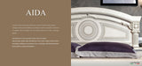Aida Bedroom, White W/Silver, Camelgroup Italy Set - Gate Furniture