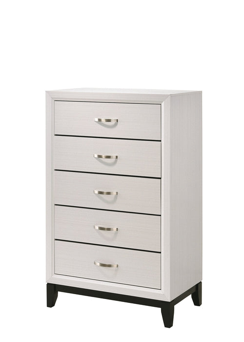 Akerson Chalk White Panel Bedroom Set - Gate Furniture