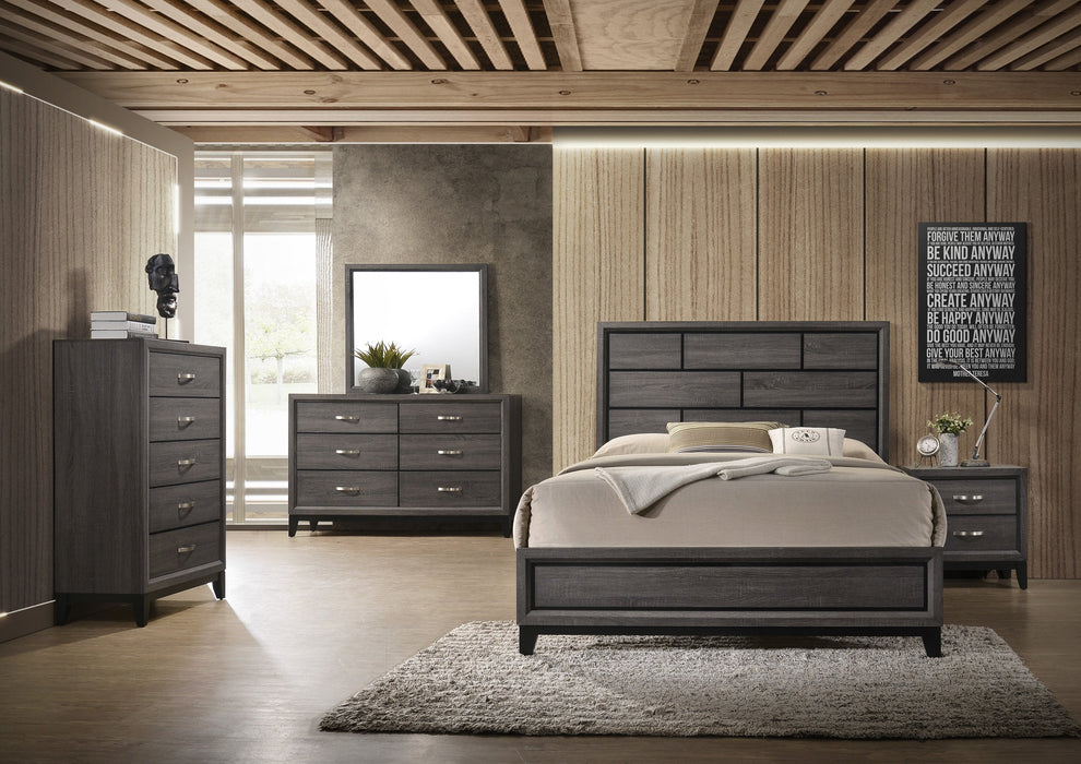 Akerson Gray Panel Bedroom Set - Gate Furniture