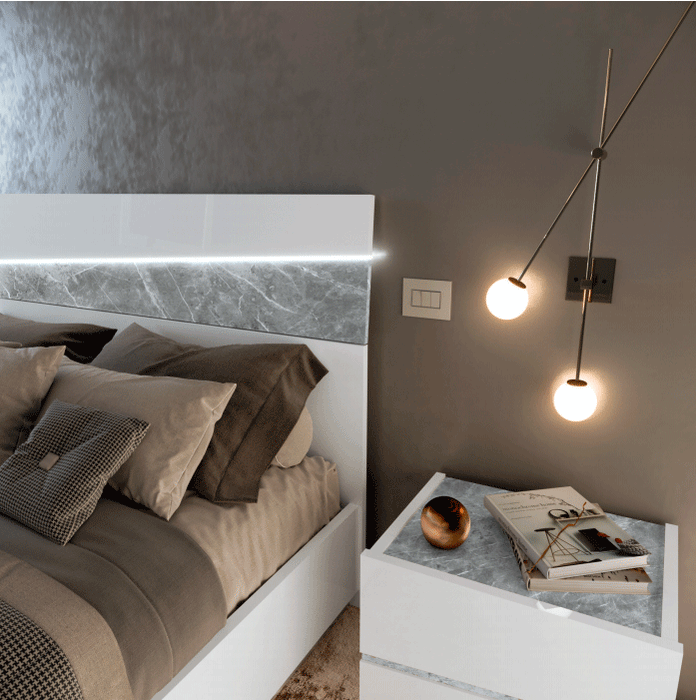 Alba Bedroom W/ Light Set - Gate Furniture