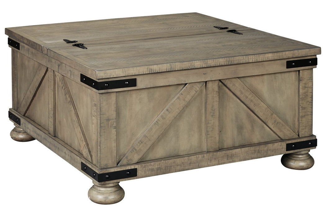 Aldwin Gray Coffee Table with Lift Top - T457-20 - Gate Furniture