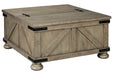 Aldwin Gray Coffee Table with Lift Top - T457-20 - Gate Furniture