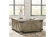 Aldwin Gray Coffee Table with Lift Top - T457-20 - Gate Furniture