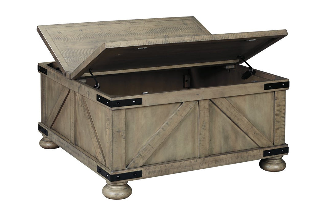 Aldwin Gray Coffee Table with Lift Top - T457-20 - Gate Furniture