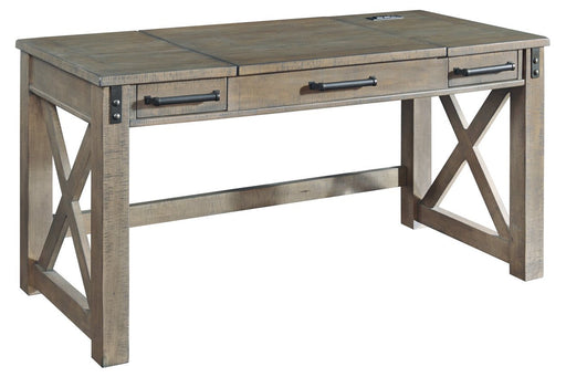 Aldwin Gray Home Office Lift Top Desk - H837-54 - Gate Furniture