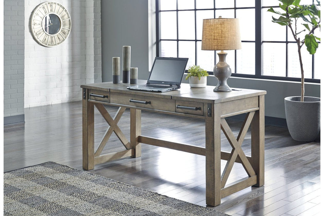Aldwin Gray Home Office Lift Top Desk - H837-54 - Gate Furniture