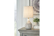 Aleela White/Gold Finish Table Lamp - L204194 - Gate Furniture