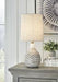 Aleela White/Gold Finish Table Lamp - L204194 - Gate Furniture
