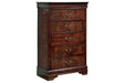 Alisdair Dark Brown Chest of Drawers - B376-46 - Gate Furniture