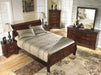 Alisdair Dark Brown Queen Sleigh Bed - Gate Furniture