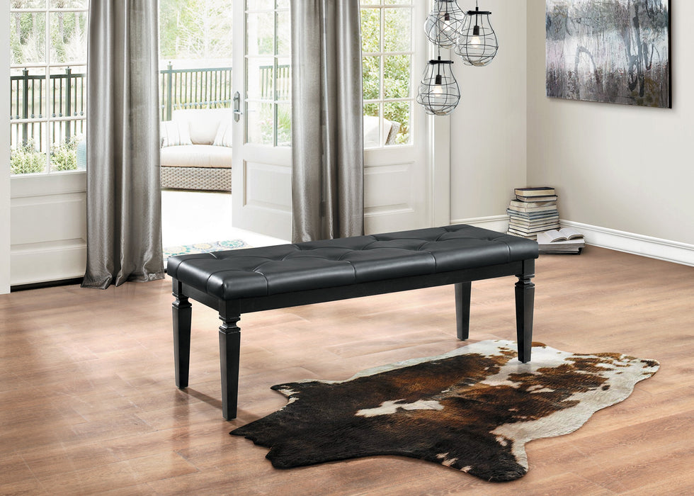 Allura Black Bedroom Bench - 1916BK-FBH - Gate Furniture