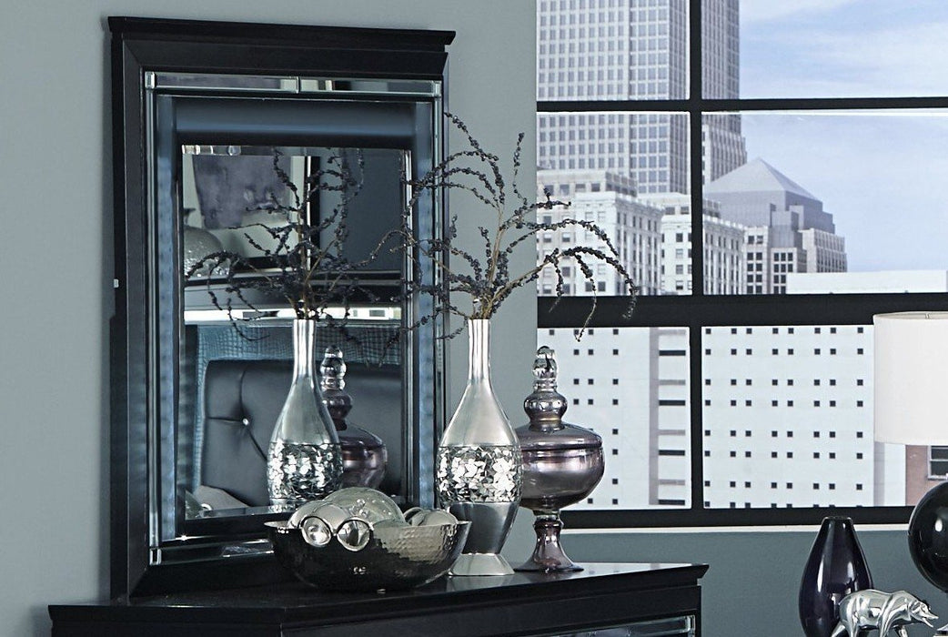 Allura Black LED Mirror - 1916BK-6 - Gate Furniture