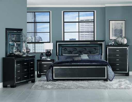 Allura Black LED Panel Bedroom Set - Gate Furniture