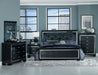 Allura Black LED Panel Bedroom Set - Gate Furniture