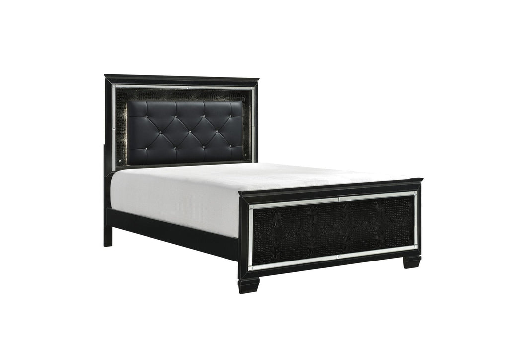 Allura Black LED Panel Bedroom Set - Gate Furniture