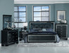 Allura Black LED Panel Bedroom Set - Gate Furniture