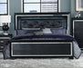Allura Black LED Queen Panel Bed - 1916BK-1 - Gate Furniture