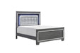 Allura Gray LED King Panel Bed - 1916KGY-1EK - Gate Furniture