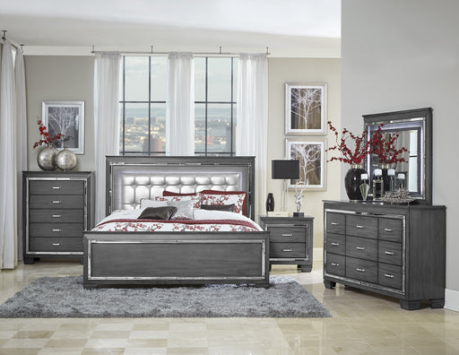 Allura Gray LED Panel Bedroom Set - Gate Furniture