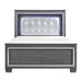 Allura Gray LED Queen Panel Bed - 1916GY-1 - Gate Furniture