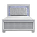 Allura Silver LED King Panel Bed - 1916K-1EK - Gate Furniture