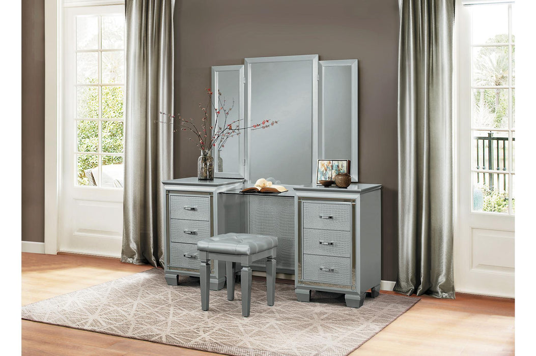 Allura Silver LED Panel Bedroom Set - Gate Furniture