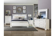 Allura White LED Queen Panel Bed - 1916W-1 - Gate Furniture