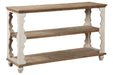 Alwyndale Antique White/Brown Sofa/Console Table - A4000107 - Gate Furniture