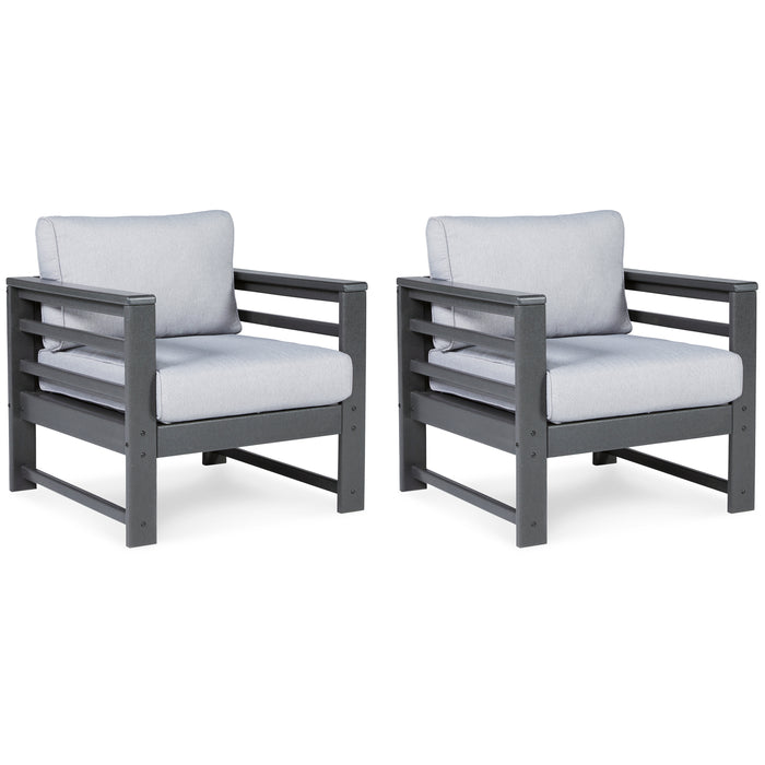 Amora Outdoor Lounge Chair with Cushion (Set of 2) - P417-820 - In Stock Furniture
