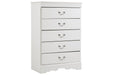 Anarasia White Chest of Drawers - B129-46 - Gate Furniture